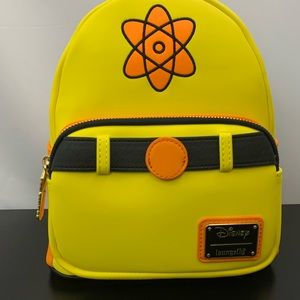 Loungefly Yellow and Orange Disney Atom Mini Backpack